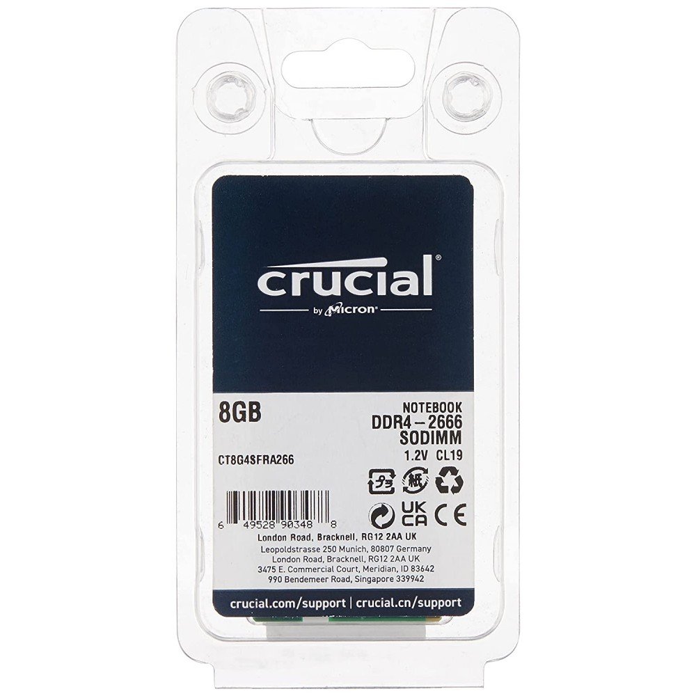 Crucial RAM 8GB DDR4 2666 MHz CL19 Laptop Ram