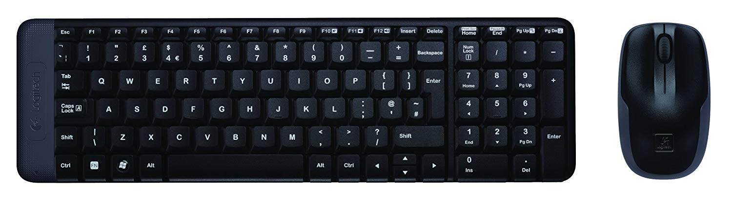 Logitech MK235 Wireless Keyboard and Mouse Combo (Black)