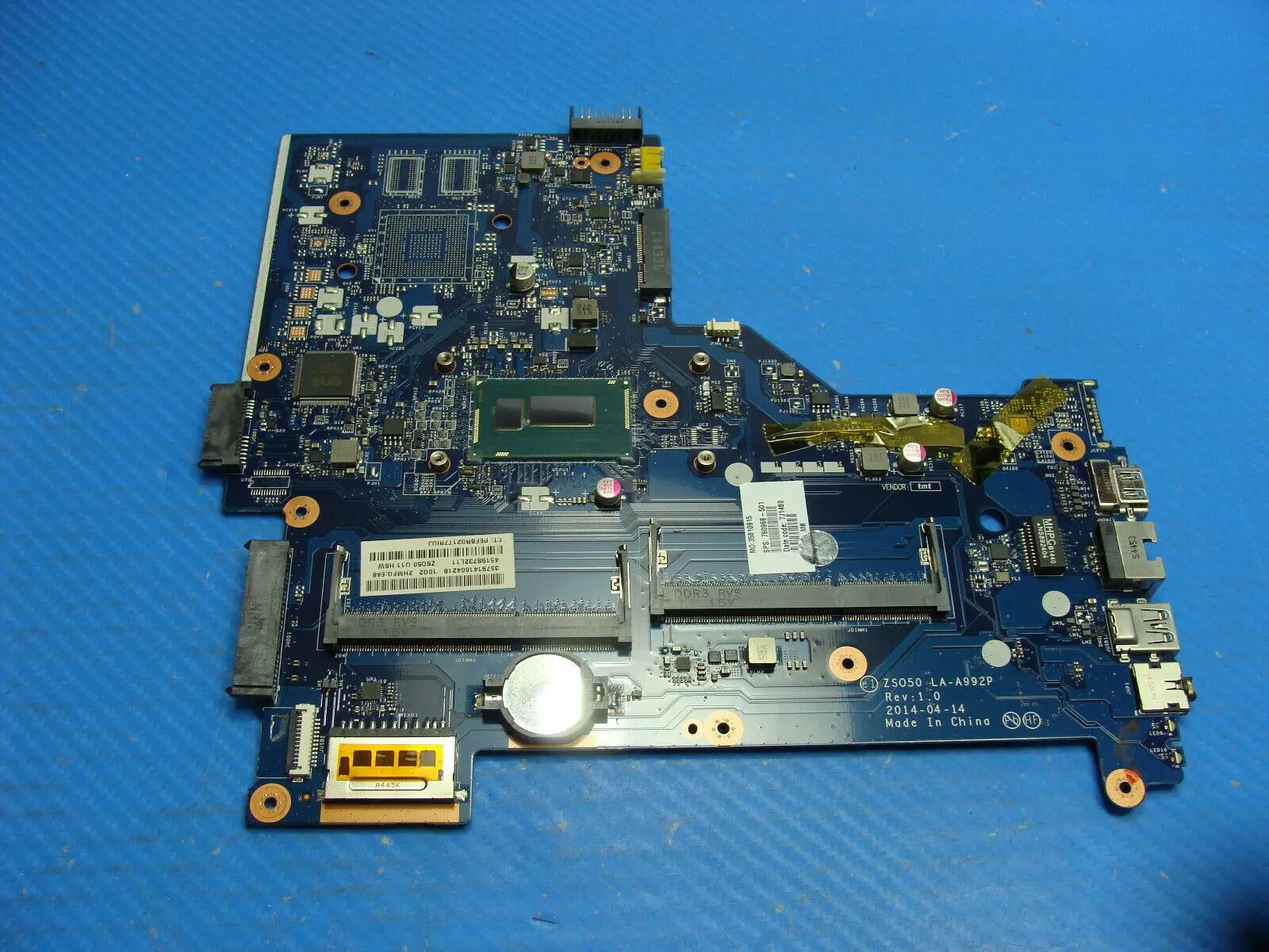 HP 15-R063TU , 15-R011DX, ZS050 LA-A992P REV:1.0) laptop motherboard