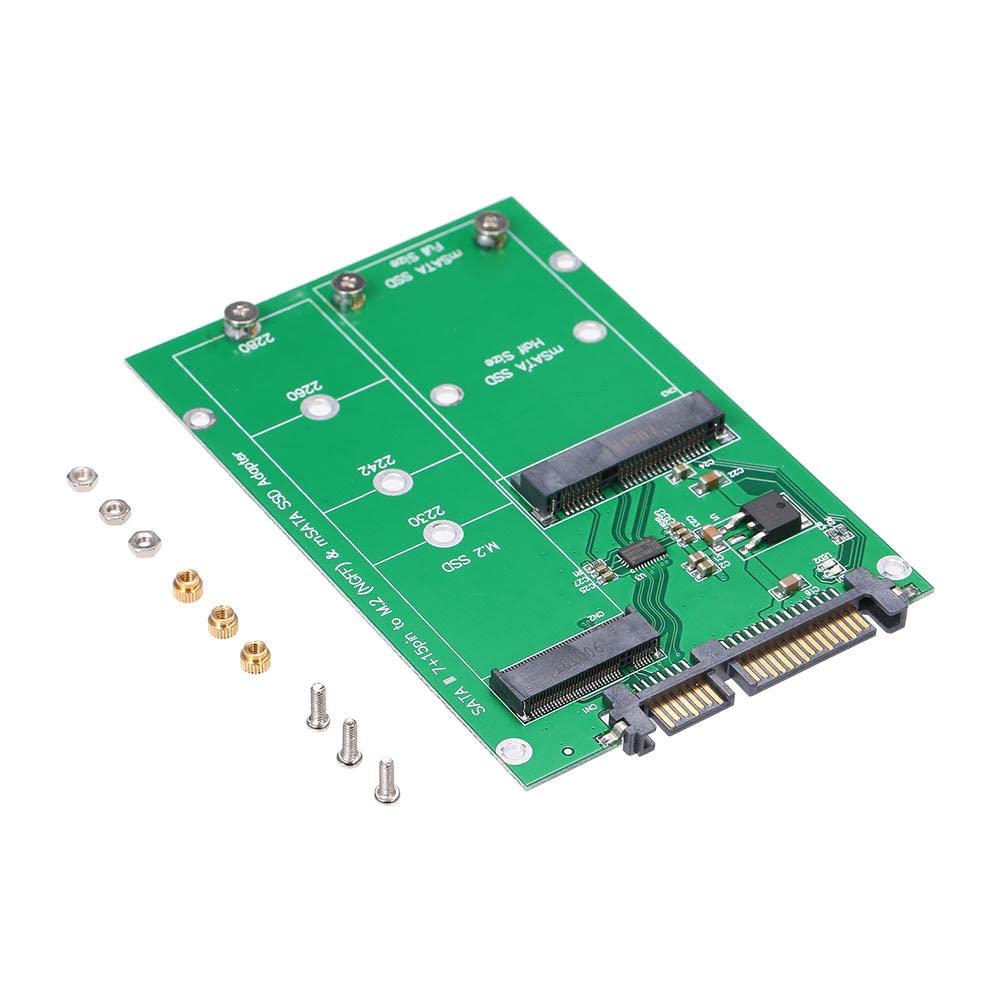 M.2 NGFF to SATA Adapter Card MSATA SSD to SATA III Converter Support
