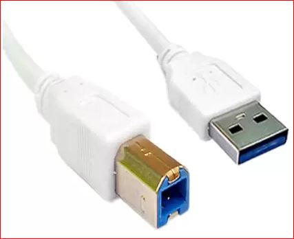 3 Meters USB 3.0 Printer / Scanner Cable  (White, For Computer, 3 m)