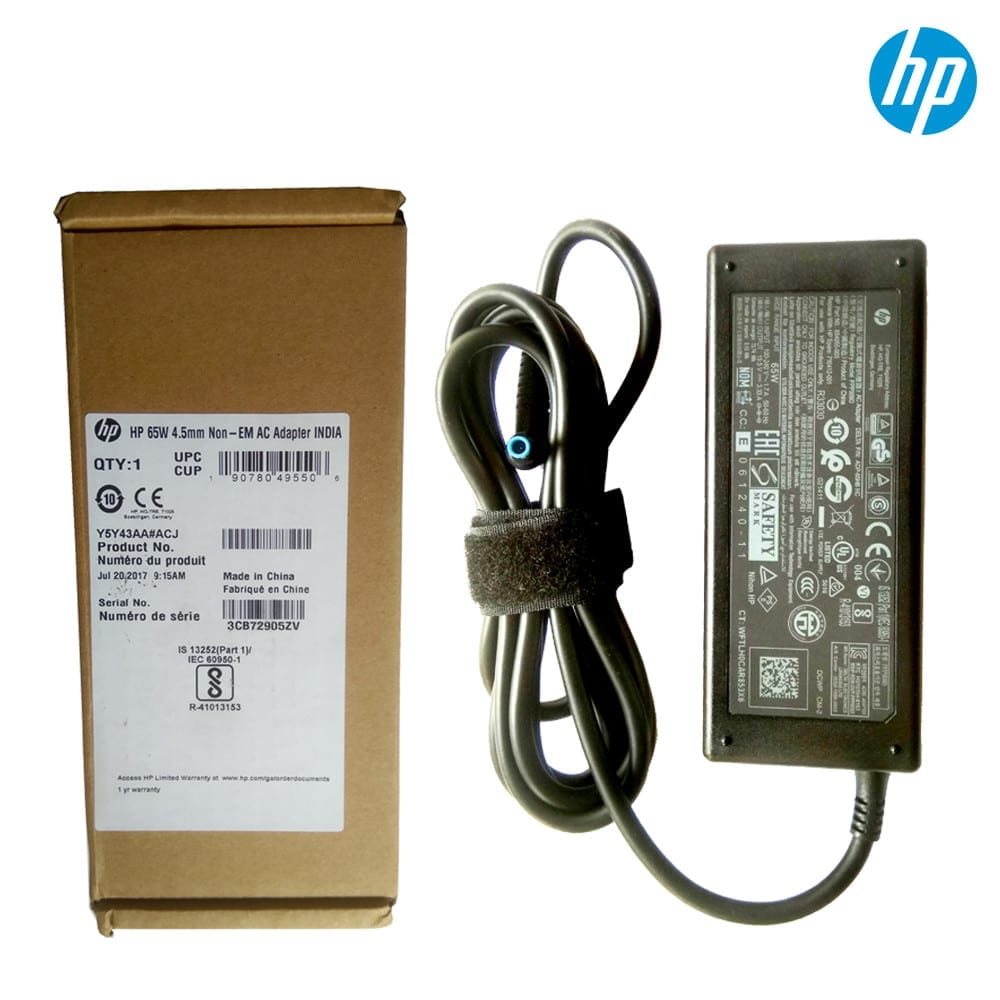 HP Blue Pin Original Laptop Charger 19.5V 3.33A 65W