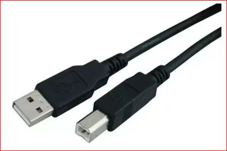 USB AM/BM -Printer 2.0 1.5 m Micro USB Cable  (Compatible with Printer, USB, Black, One Cable)