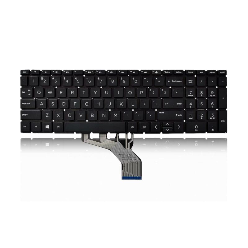 HP 15S-DU Keyboard Compatible for 15-DA 15-DB 15-DX 15-DK 15-CX 15-CN 15-CR 15-SC TPN-C136 C135 C133 15Q-DS (Black/Silver) Without backlight