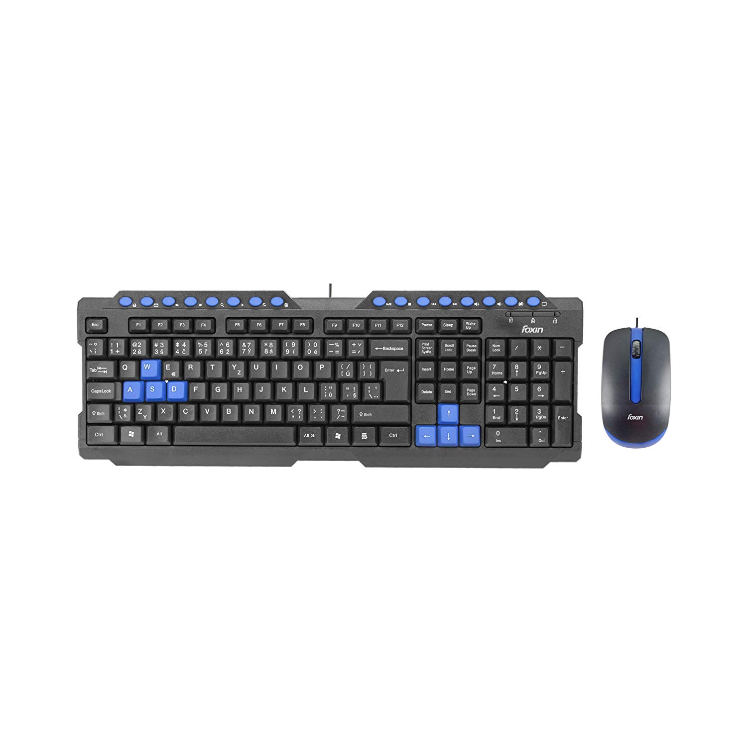 Foxin FKM-506 PRO Wired Multimedia Keyboard and Mouse Combo