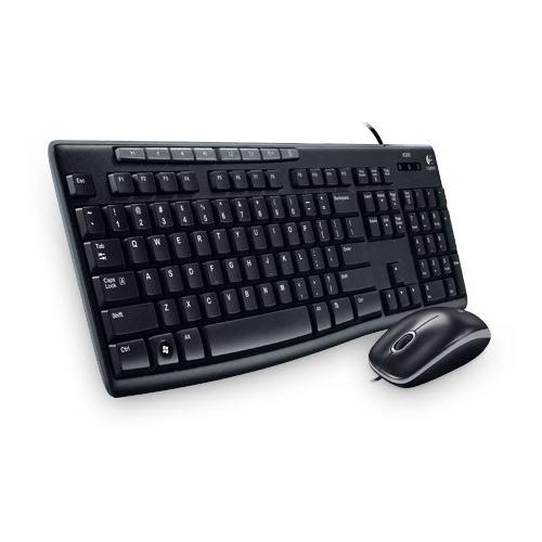 Logitech MK200 Media Wired Keyboard and Mouse Combo (Black)