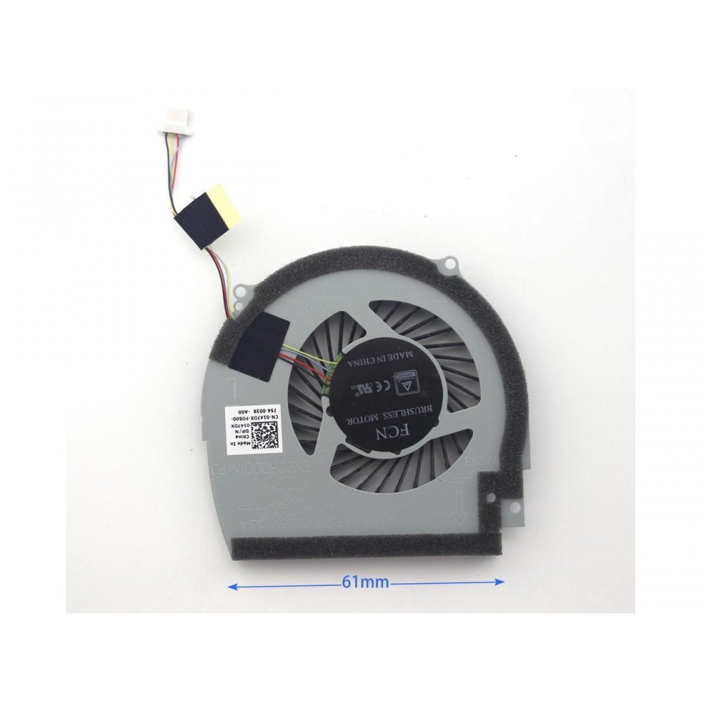 Dell Inspiron 15-7566, 7567, 14-7466, 7467,Laptop CPU Cooling Fan